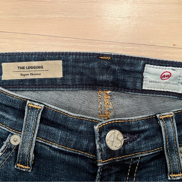Ag Adriano Goldschield The Legging Super Skinny Jeans. Distressed | Size 25. - Picture 3 of 8